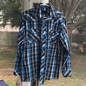 Studio 10 western long-sleeve dress shirt